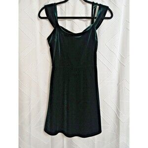 Etiquette Emerald Green Velvet Velour  Dress Sz Sm Fairy Whimsigoth  feminine